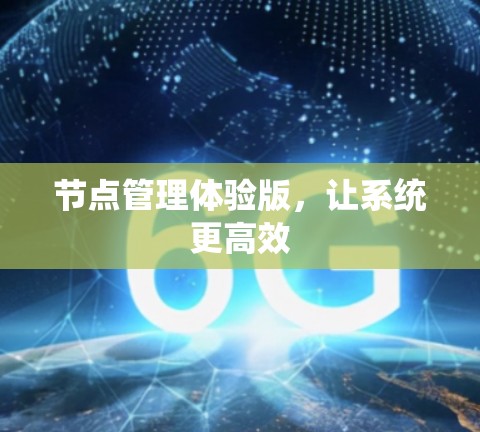 节点管理体验版，让系统更高效