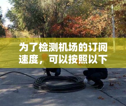 为了检测机场的订阅速度，可以按照以下步骤进行