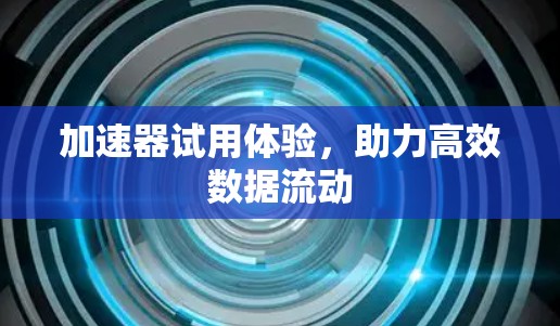 加速器试用体验，助力高效数据流动