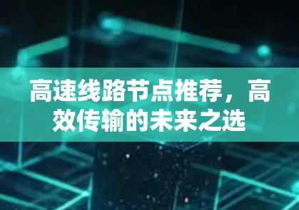 高速线路节点推荐，高效传输的未来之选