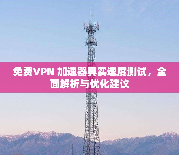 免费VPN 加速器真实速度测试，全面解析与优化建议