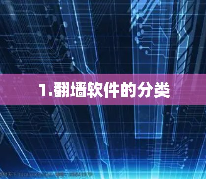 1.翻墙软件的分类