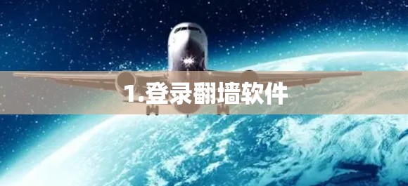 1.登录翻墙软件
