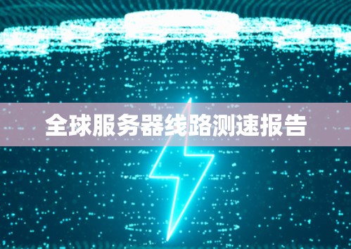 全球服务器线路测速报告