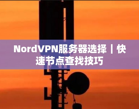 NordVPN服务器选择｜快速节点查找技巧