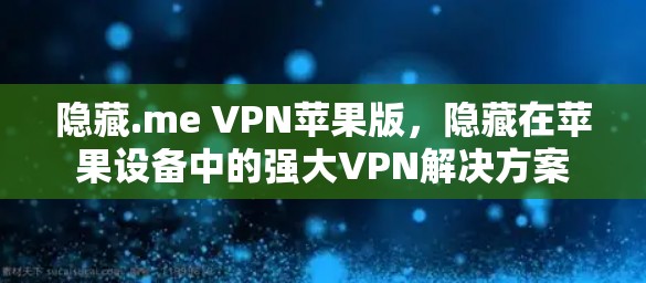 隐藏.me VPN苹果版，隐藏在苹果设备中的强大VPN解决方案