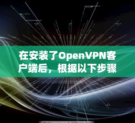 在安装了OpenVPN客户端后，根据以下步骤操作