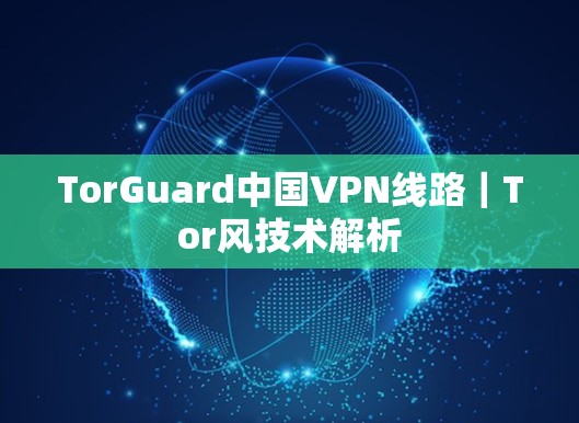 TorGuard中国VPN线路｜Tor风技术解析