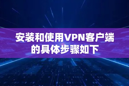 安装和使用VPN客户端的具体步骤如下