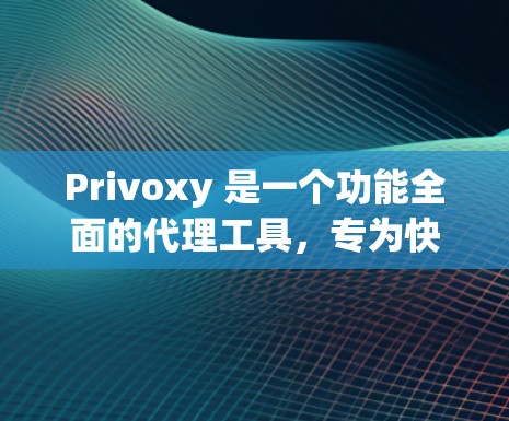 Privoxy 是一个功能全面的代理工具，专为快速下载软件而设计，适合需要快速获取软件的用户。以下是对 Privoxy 的详细介绍