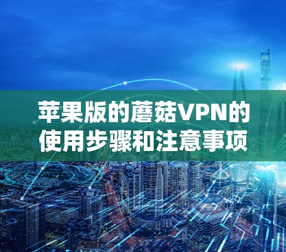 苹果版的蘑菇VPN的使用步骤和注意事项