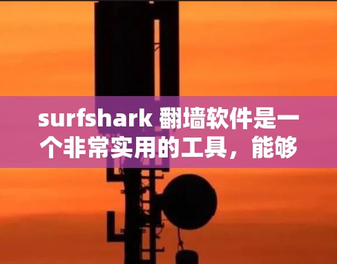 surfshark 翻墙软件是一个非常实用的工具，能够帮助用户轻松切换到不同网络设备，提升工作效率。以下是对其体验的详细总结