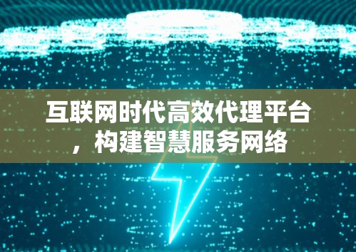 互联网时代高效代理平台，构建智慧服务网络