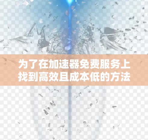 为了在加速器免费服务上找到高效且成本低的方法，可以按照以下步骤操作