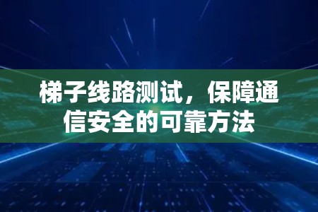 梯子线路测试，保障通信安全的可靠方法
