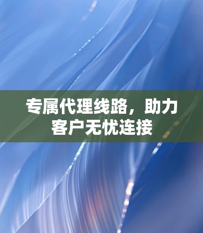 专属代理线路，助力客户无忧连接