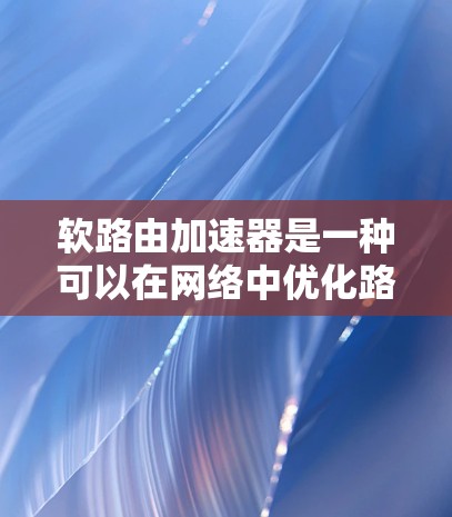 软路由加速器是一种可以在网络中优化路由性能的技术，允许设备通过软件或硬件手段来控制和调整路由，从而提高网络的效率和稳定性。以下是对软路由加速器的详细介绍
