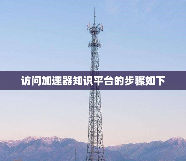 访问加速器知识平台的步骤如下
