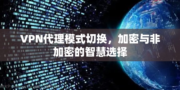 VPN代理模式切换，加密与非加密的智慧选择