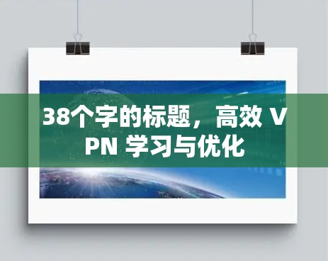 38个字的标题，高效 VPN 学习与优化
