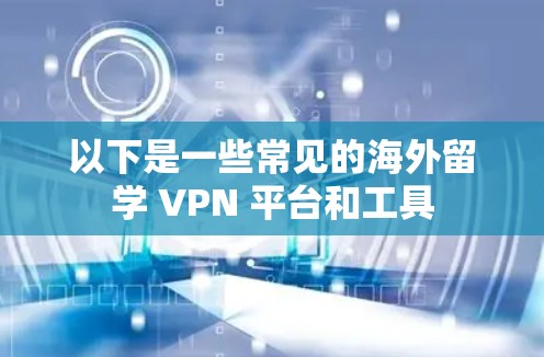 以下是一些常见的海外留学 VPN 平台和工具