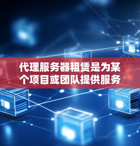 代理服务器租赁是为某个项目或团队提供服务器设备的代理服务，通常在租客需要特定服务器功能或长期使用的情况下进行。以下是对代理服务器租赁的详细说明