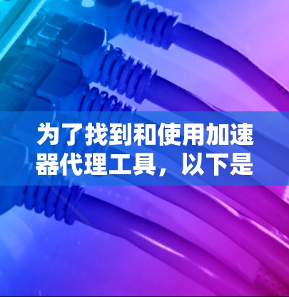 为了找到和使用加速器代理工具，以下是一个分步指南