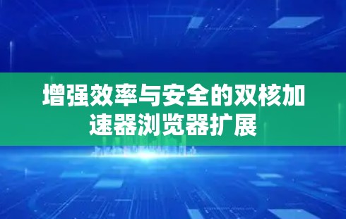 增强效率与安全的双核加速器浏览器扩展