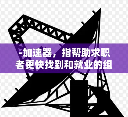 -加速器，指帮助求职者更快找到和就业的组织或资源