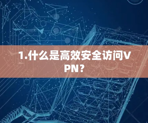 1.什么是高效安全访问VPN？