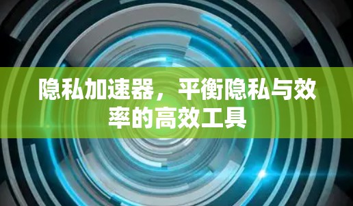 隐私加速器，平衡隐私与效率的高效工具